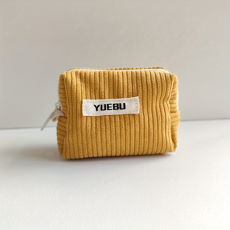 TEMU A Soft Corduroy Pouch, A Portable Travel Makeup Bag, A Multifunctional Storage Bag, A Coin Purse, A Small Wallet, And A Headphone Case, Making
