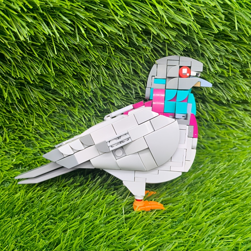 Image of Moc Animal Bird Feral Pigeon Model Building Blocks Idea Set Assembly Bricks Toys Birthday Gift, Christmas Gift, Halloween Gifts,easy Assembly, Suitable For Gifting & Collection