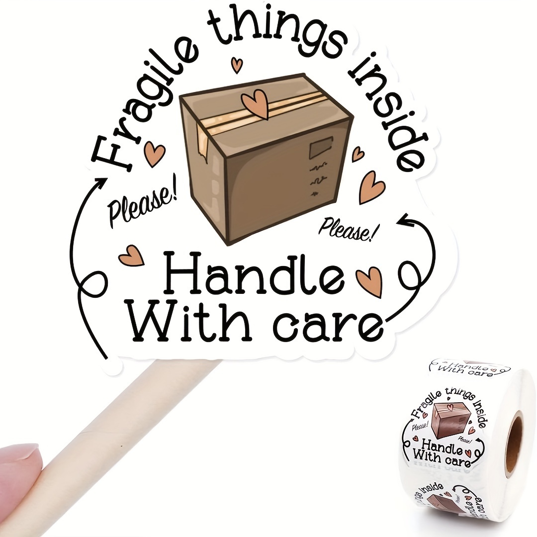 

Fragile Things Inside Handle With Care Stickers Thank You Stickers Handmade Stickers Small Shop Stickers Envelopes Stickers For Small Business Online Retailers Handmade Goods 500pcs/roll