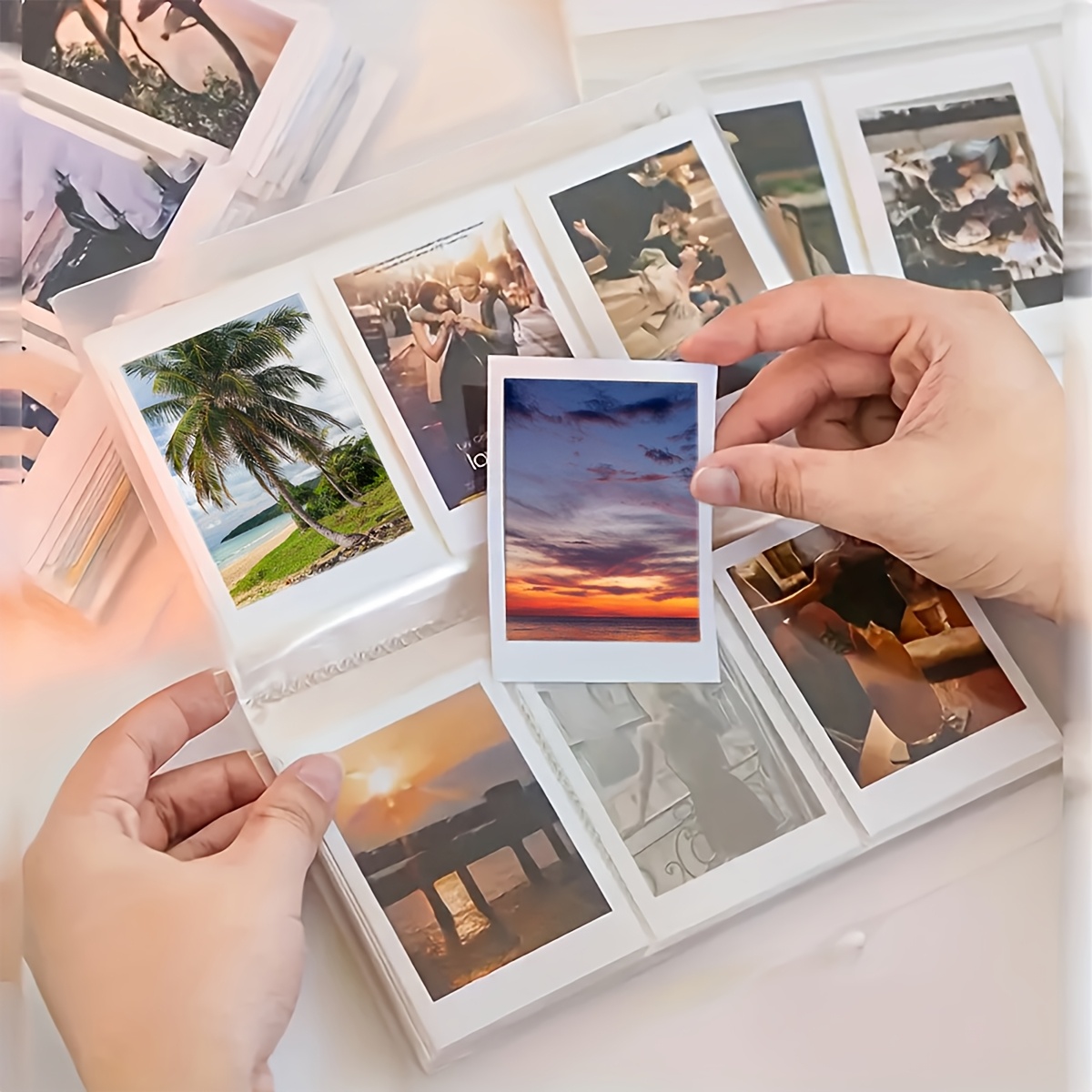 large capacity photo albums with 96 168 288 storage compartments with a double sided storage design   are   organizing 3 inch photos polaroid pictures two dimensional cards     cards and diy stickers 0
