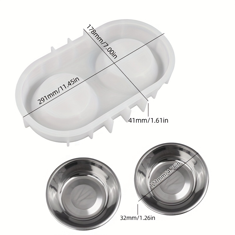 Image of Resin Casting Mold Diy Resin Silicone Jewelry Mold 3pcs/set Pet Bowl Epoxy Resin Mold Diy Plate Mold Handmade Plaster Graffiti Puppy Bowl Stand Decorative Molds Home Decoration Making Supplies
