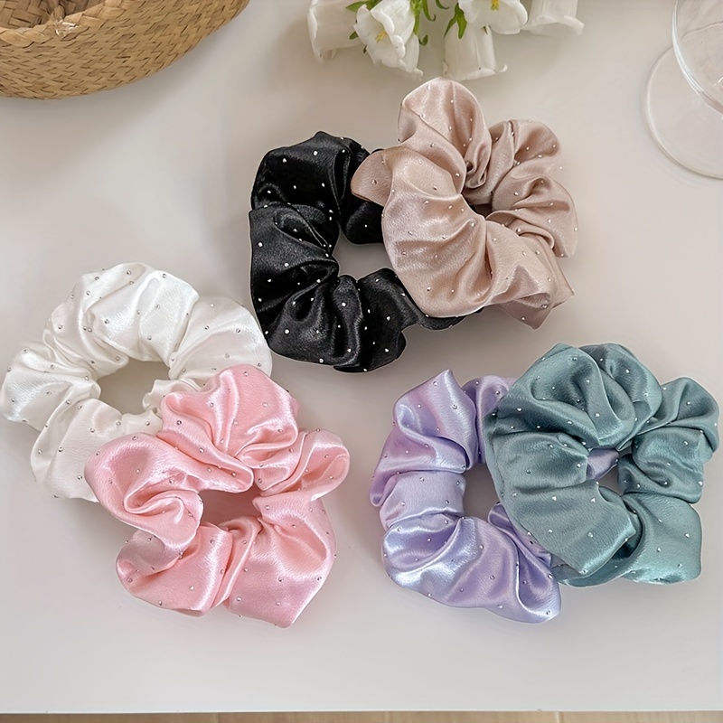 

6/12pcs Of Ties In Solid Colors, Simple And , With High , Suitable For Women's As Elegant Hair Accessories.