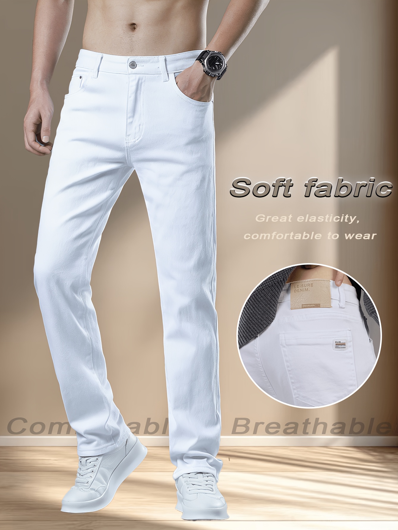 2026 spring summer new style mens white dress trousers - Temu