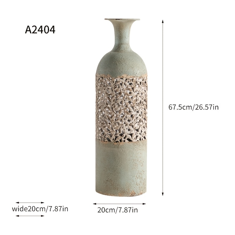 Vintage Floor Vase - Tall Standing Flower Centerpiece With Round Base & Ceiling/c Floor Height For, Wedding, Banquet - Heavy-duty Floral Arrangement Vase