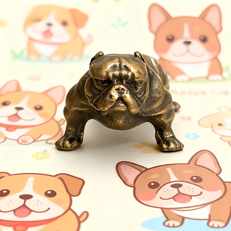 TEMU Statue Musculaire Bully - Sculpture Pit Bull, Décoration Bureau Maison, Ornement de Bureau Cadeau de Noël