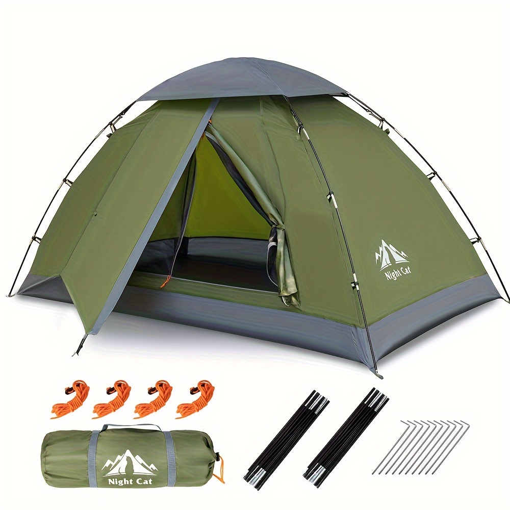 TEMU Night Cat Upgraded Backpacking Tents 1 Setup Camping Tent Adults Heavy Rainproof Compact Lightweight