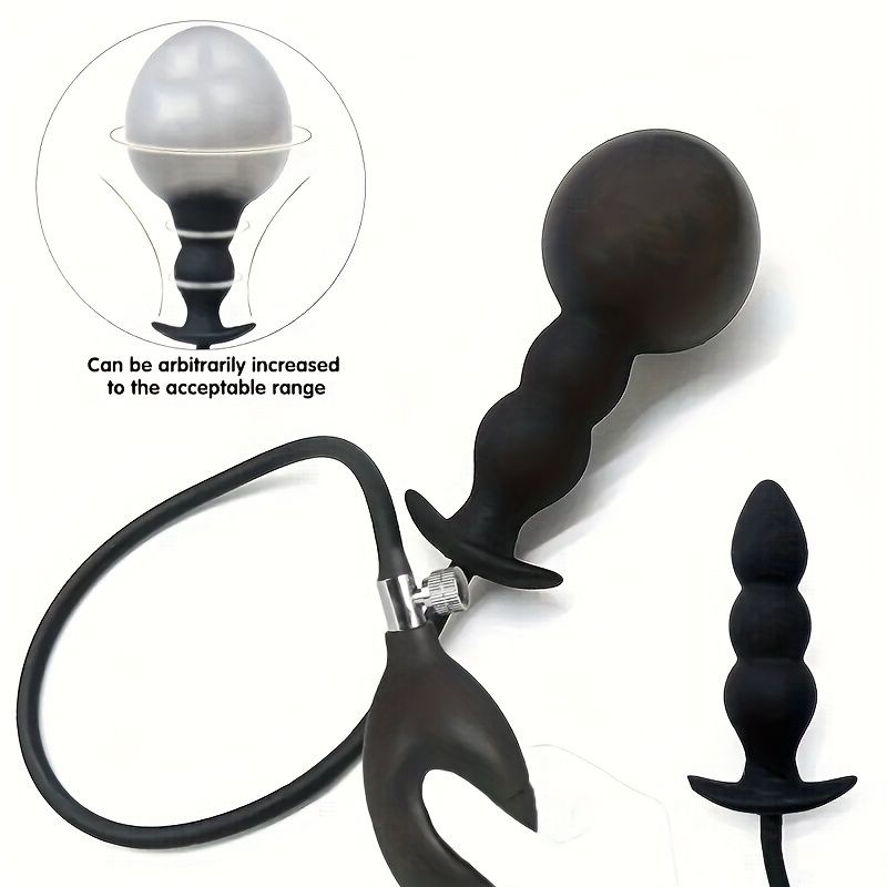 1pc unisex silicone inflatable anal ass plug toys anal trainer dilator for men and women for men women beginners anal sexy toys for men women couples details 4