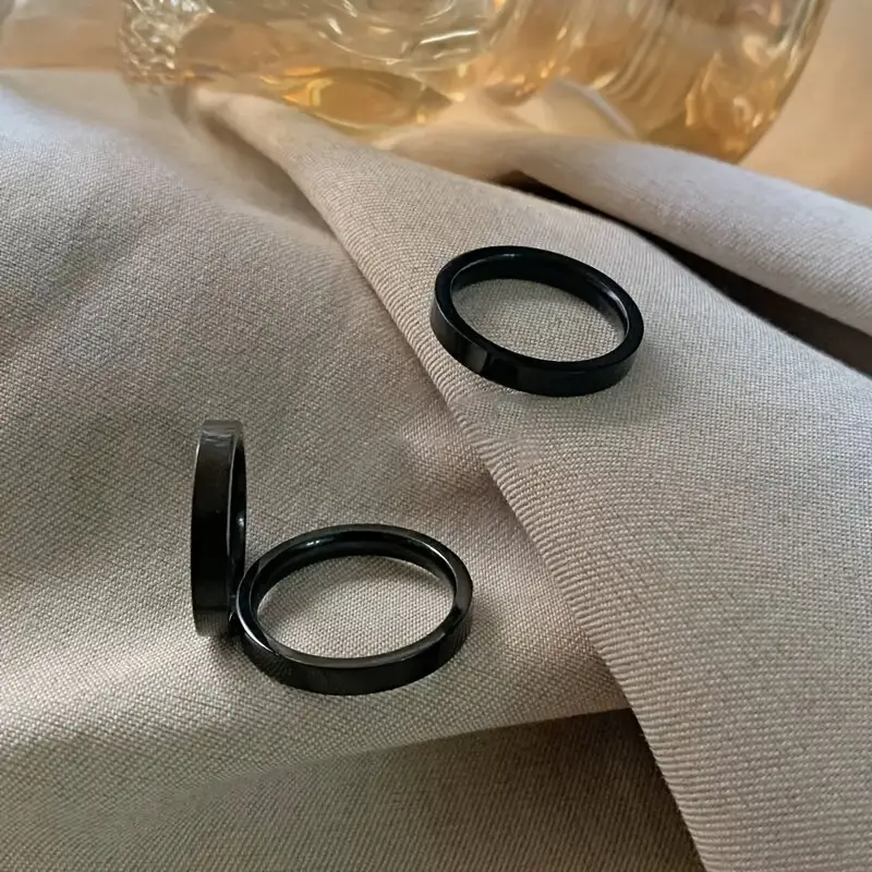 mens custom engraved text rotating ring stainless steel ring ideal gift Product details 4