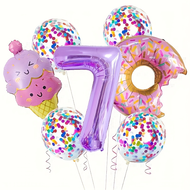 Image of Candy Aluminum Balloon Set Ice Cream 32-inch Birthday Party Decoration, The Perfect Decoration For A Girl's Birthday Party, Dessert Parties, Summer Parties, And Shiny Parties