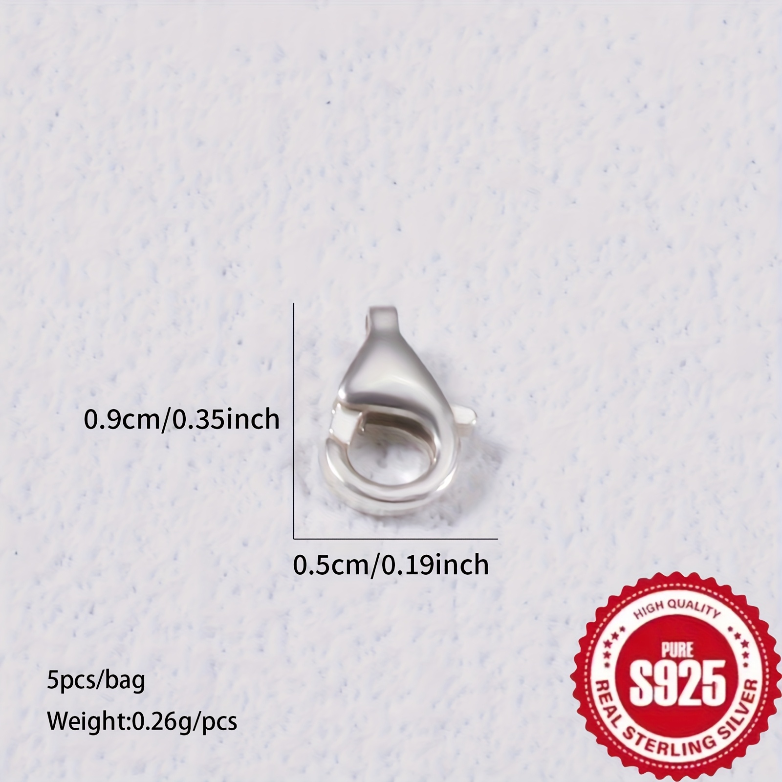 TEMU 5 pz/borsa Ganci a argentati in , connettori, chiusure a , adatti per creazione di collane, braccialetti, maglie fai da te