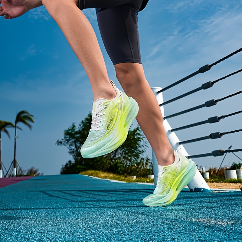 Men's & Women's Carbon Board Technology Running Sneakers with CPU Sole - Low-Top Marathon Racing Shoes Suitable for Gym, Track,, -Terrain - /Fabric - Athletic Footwear