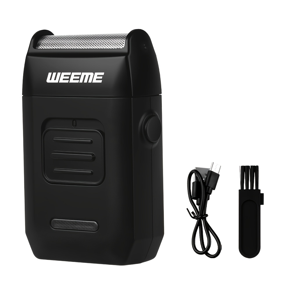 TEMU Afeitadora Eléctrica para Hombre WEEME | Carga USB, Pantalla LED de Batería, Adecuada para Viajes, Ideal para Viajes y Salidas - para Papás,