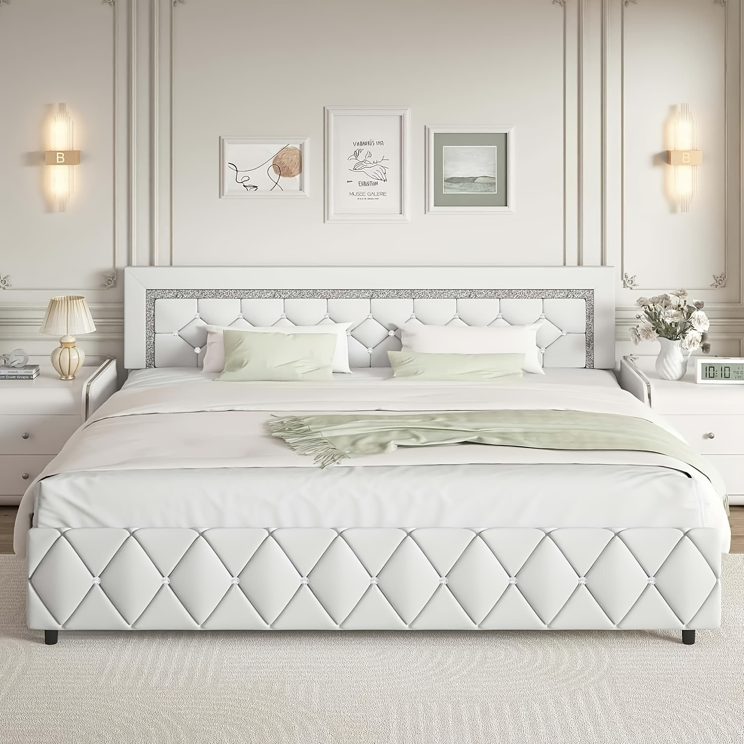 

Upholstered Bed , Bed Diamond , Wooden Slats , Required, ,