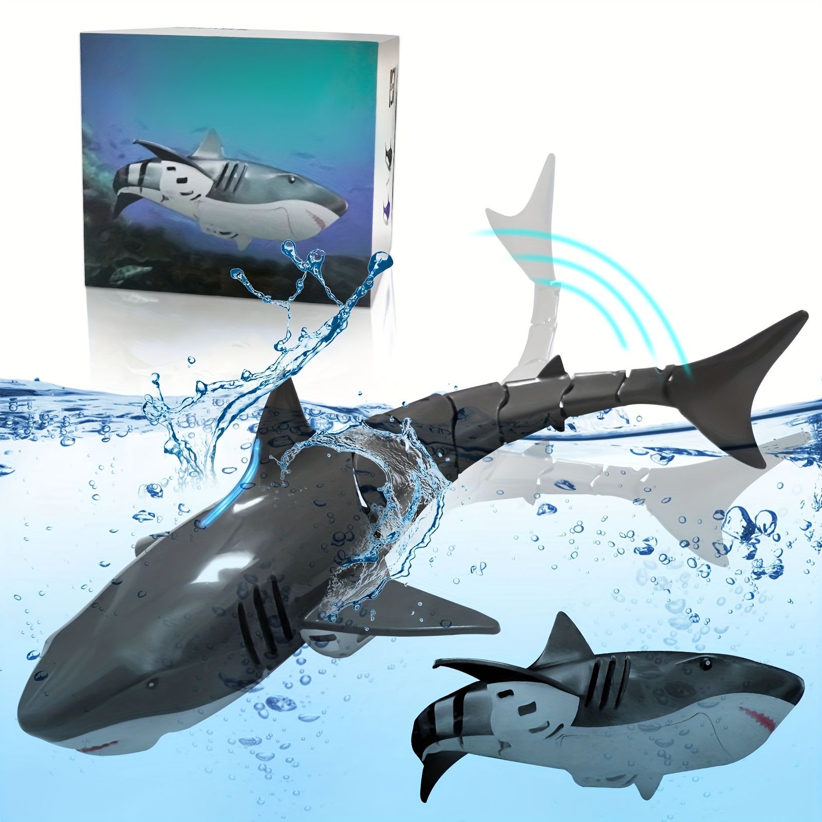 

2.4g Remote Control Shark, Kids Shark Toy, Pool Toy For Kids, Water Toy, Christmas And Birthday Gift For Boys And Girls 3+ Christmas Gift