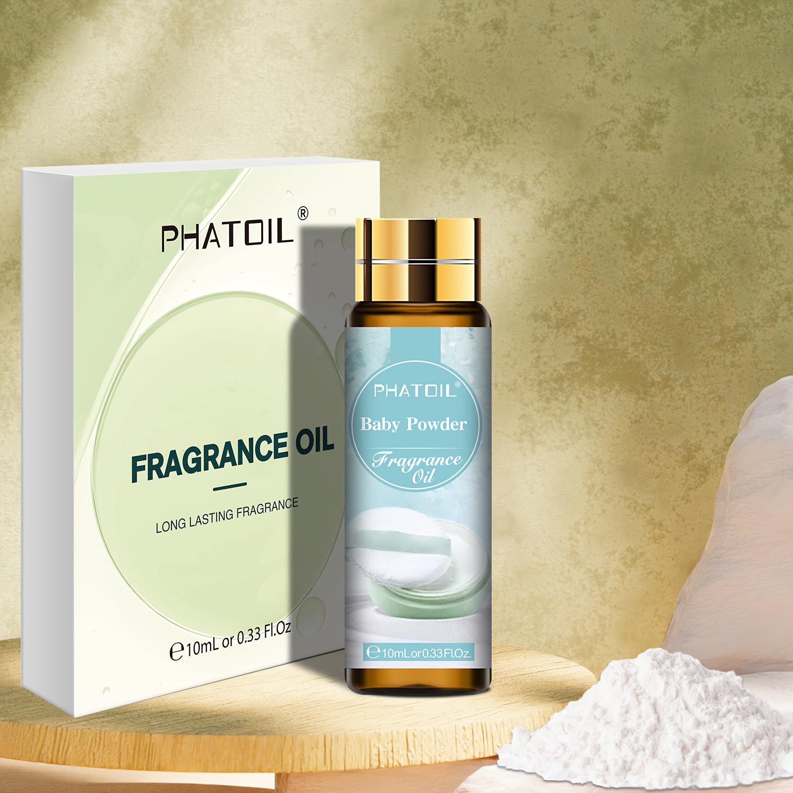 1x Phatoil Powder Fragrance Oil, 0.33fl.oz Multipurpose Essential Oil For Diffusers, Humidifiers, Candles & Sachets, Mood-lifting & Long-lasting Scent