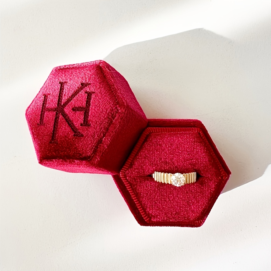 Custom Engraved Luxury Ring Box for Weddings and Anniversaries