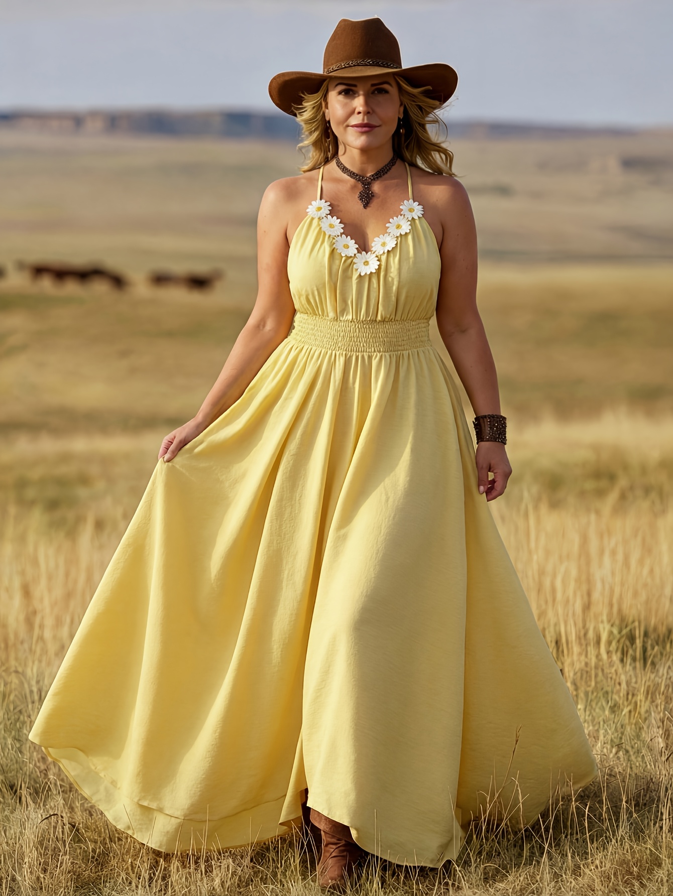 yellow dresses sold on Temu United States