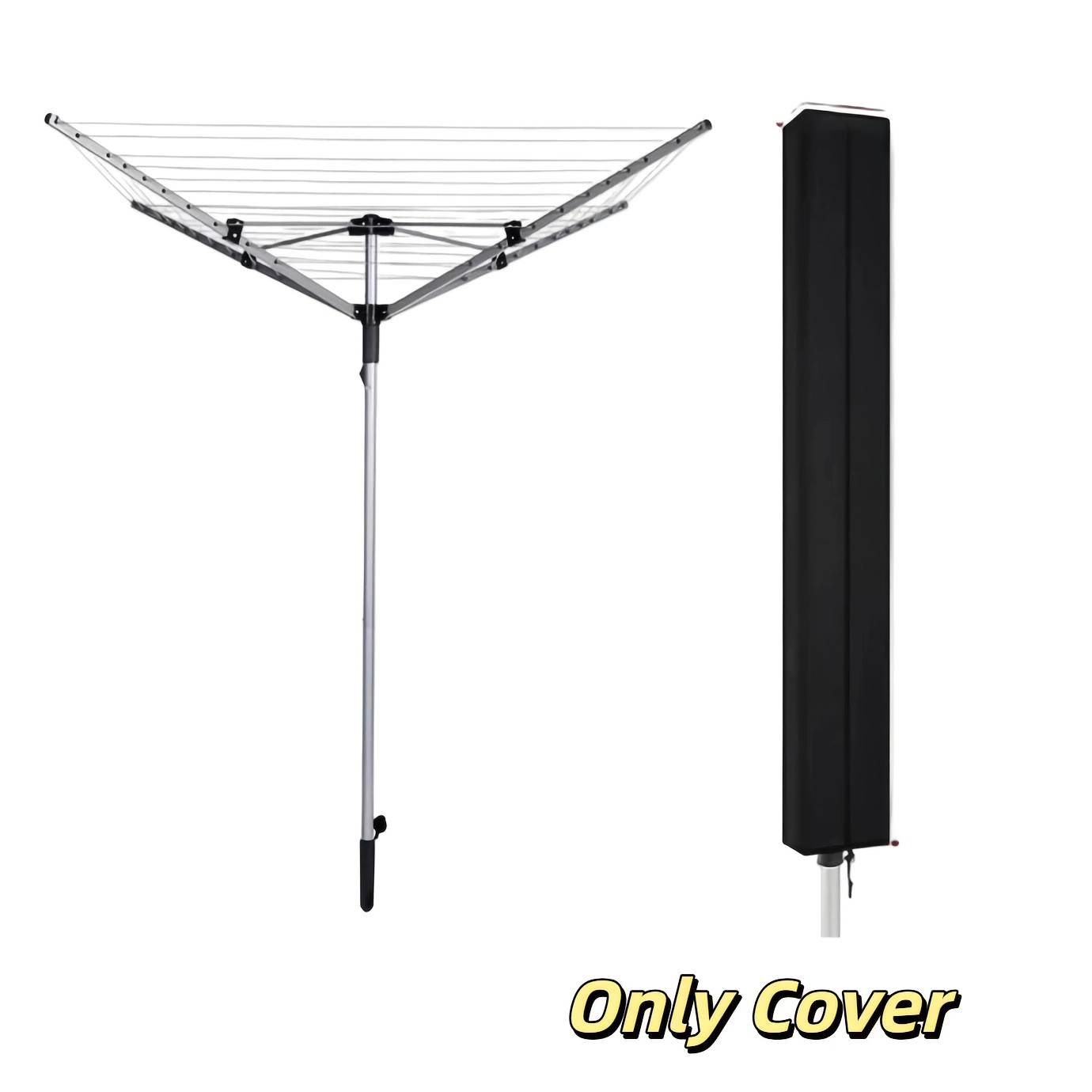 TEMU Housse de séchoir à linge, Housse de séchoir rotatif, Housse de corde à linge, Housse de protection pour séchoir à parapluie d'extérieur