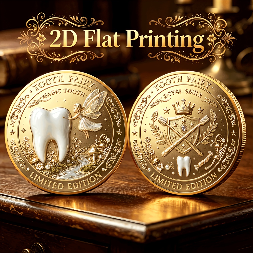 TEMU 2d Double-sided Printed Commemorative Coin, Suitable For Fun-themed Collection For, Desktop Decoration