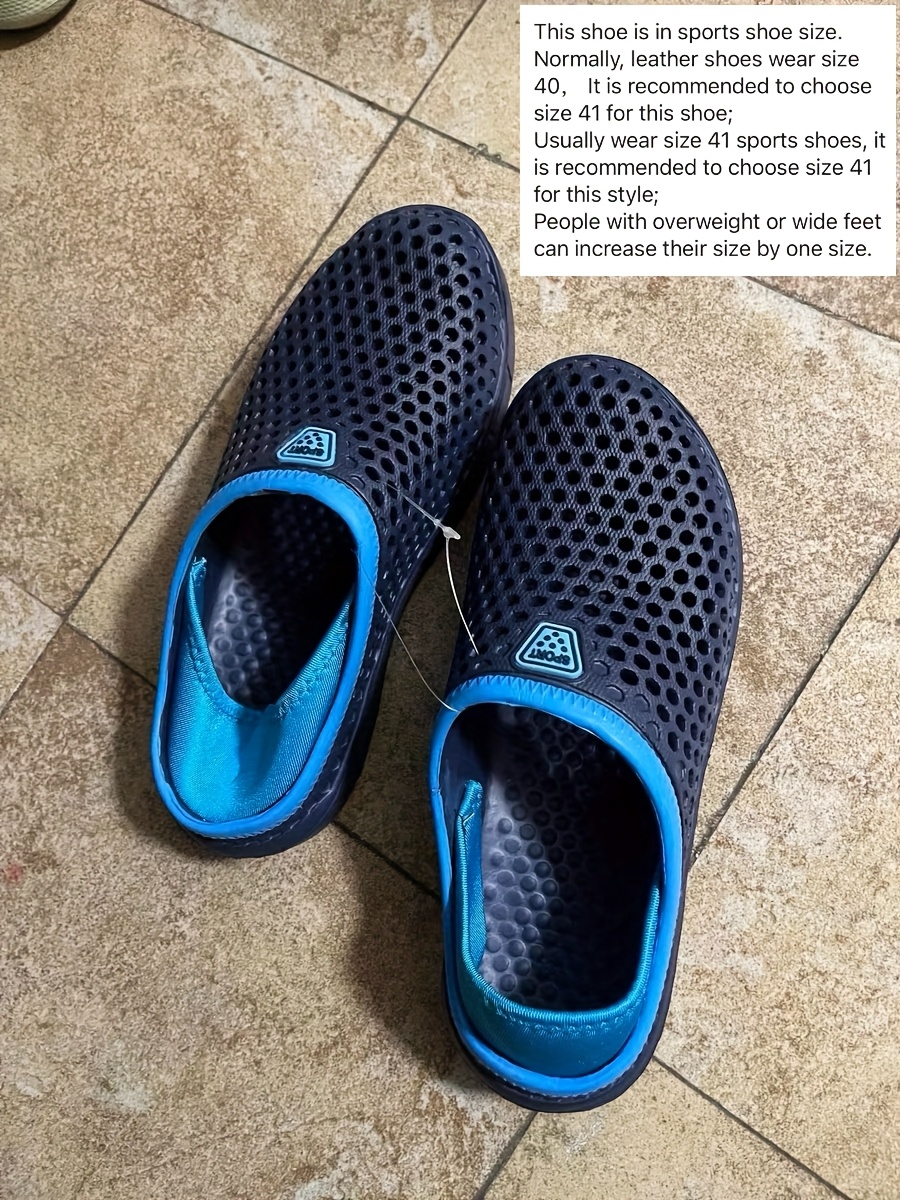 mens hollow breathable slippers summer slip garden shoes Temu