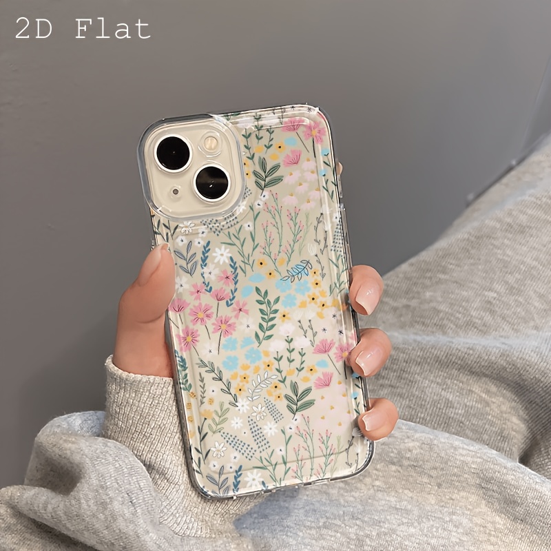 TEMU Phone Case - 2d Flat Floral Phone Case Suitable For Oppo A3 A3 Pro A3x A16 A17k A38 A55 A57 A57s A58 A60 A76 A77s A78 A79 A80 5g A95 A98 Reno 5
