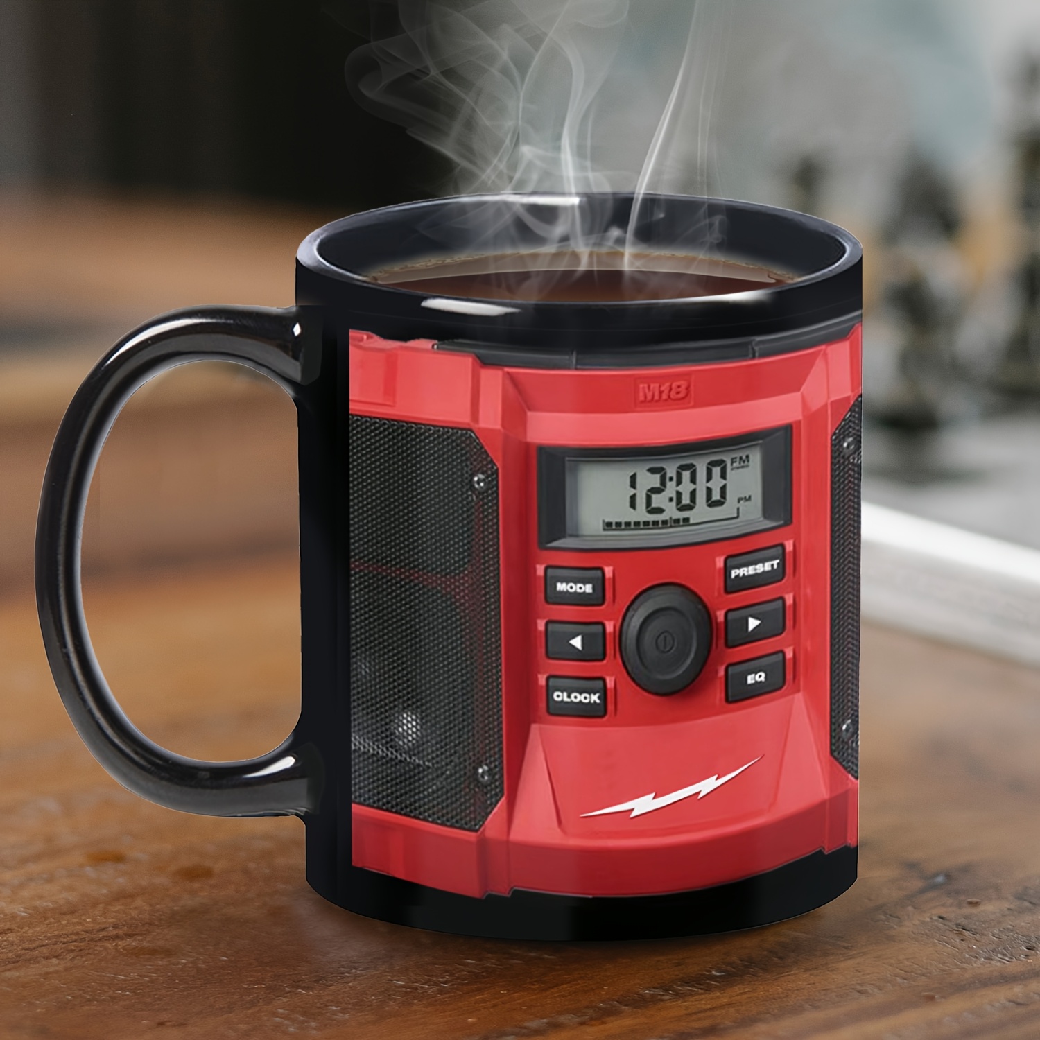 1pc 11oz black ceramic coffee mug with   display speaker reusable hand wash only ideal gift for fathers mothers   kitchen decor coffee bar accessory coffee bar accessory modern   durable ceramic coffee bar accessories
