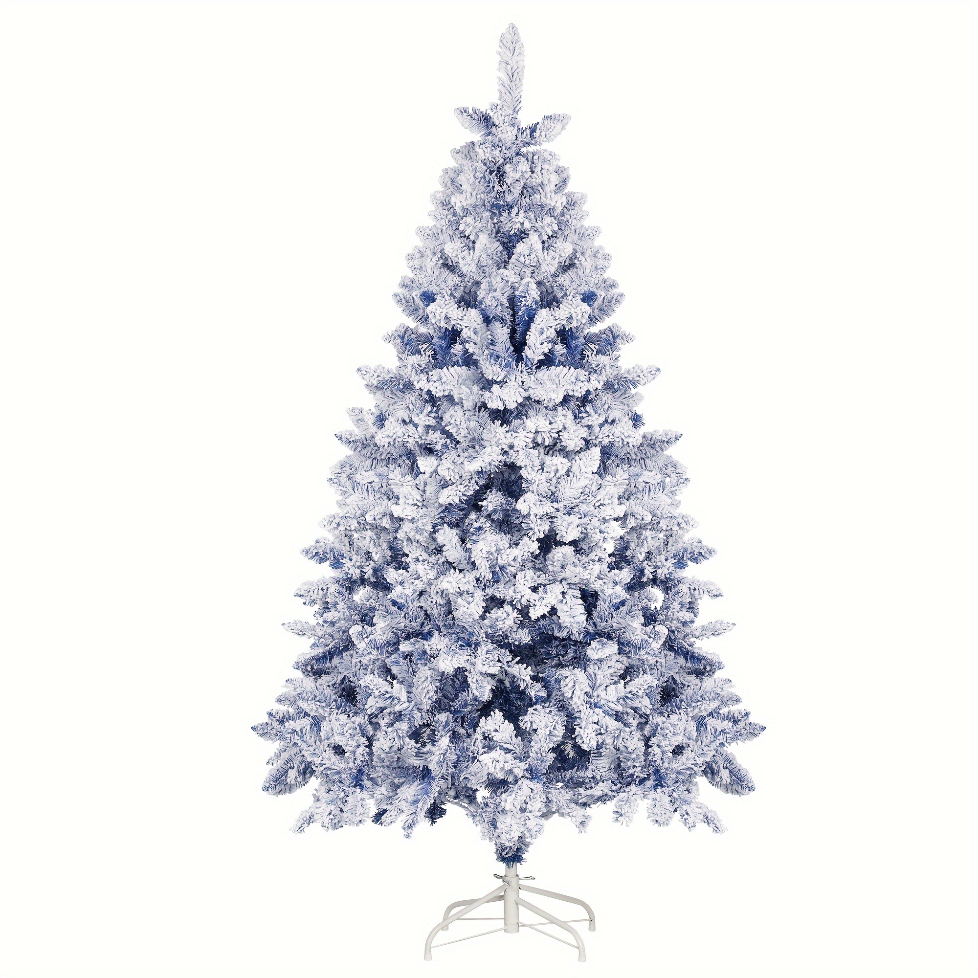 

6ft Christmas , 1, 000 , Flocked Christmas Metal Stand For And Decoration ()