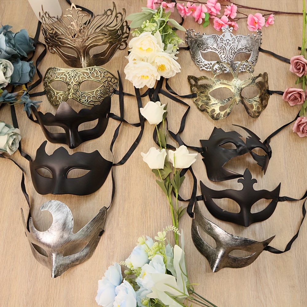 60pcs vintage venetian masquerade masks fashionable pp plastic   with retro   for halloween carnival and   halloween costumes