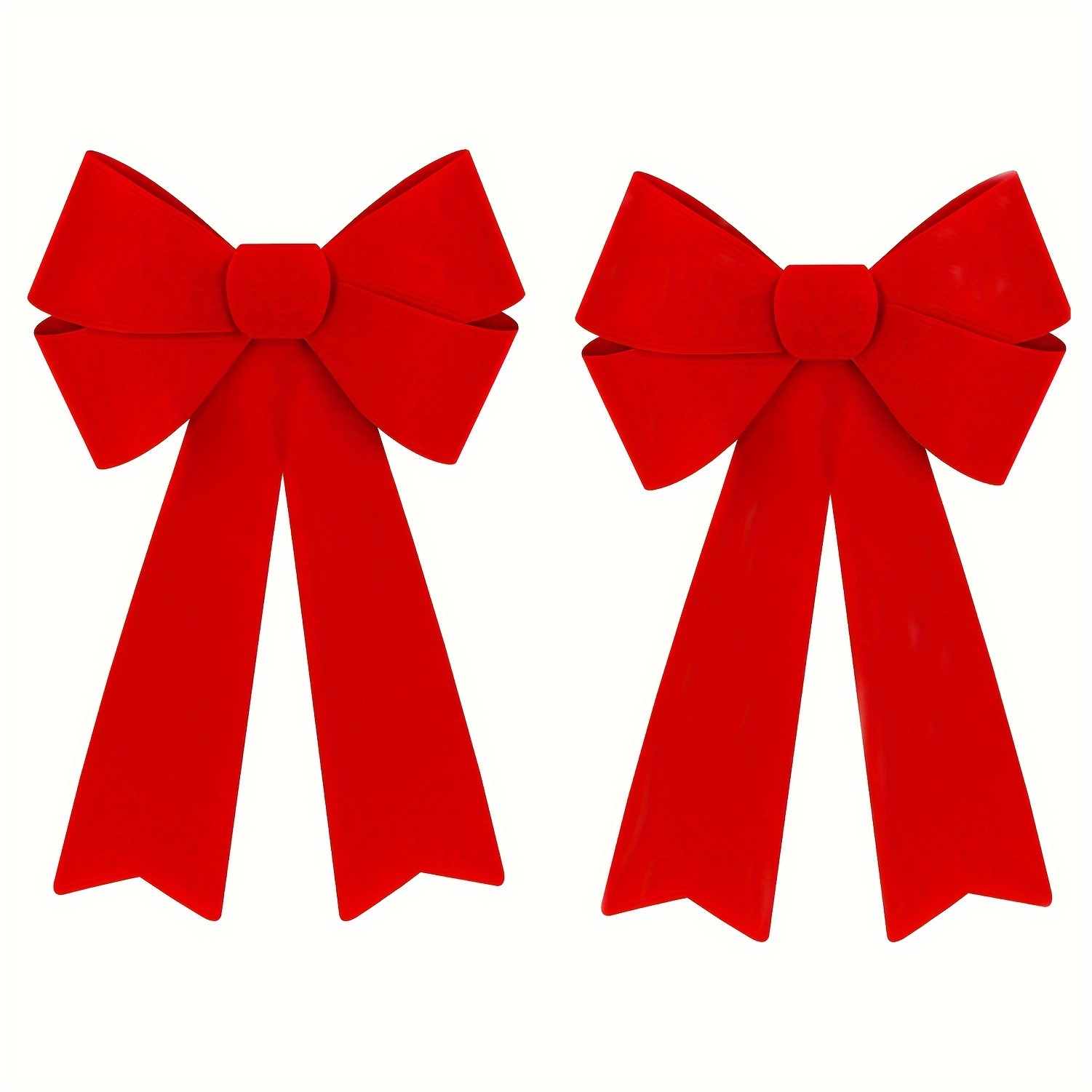Christmas Decorations, 12 X 18 Inches Large Christmas Bows, Pvc Indoor Outdoor Christmas Tree Bows Wreath Bow Party Supplies Ornaments For Door Fireplace Stairs Railing Porch