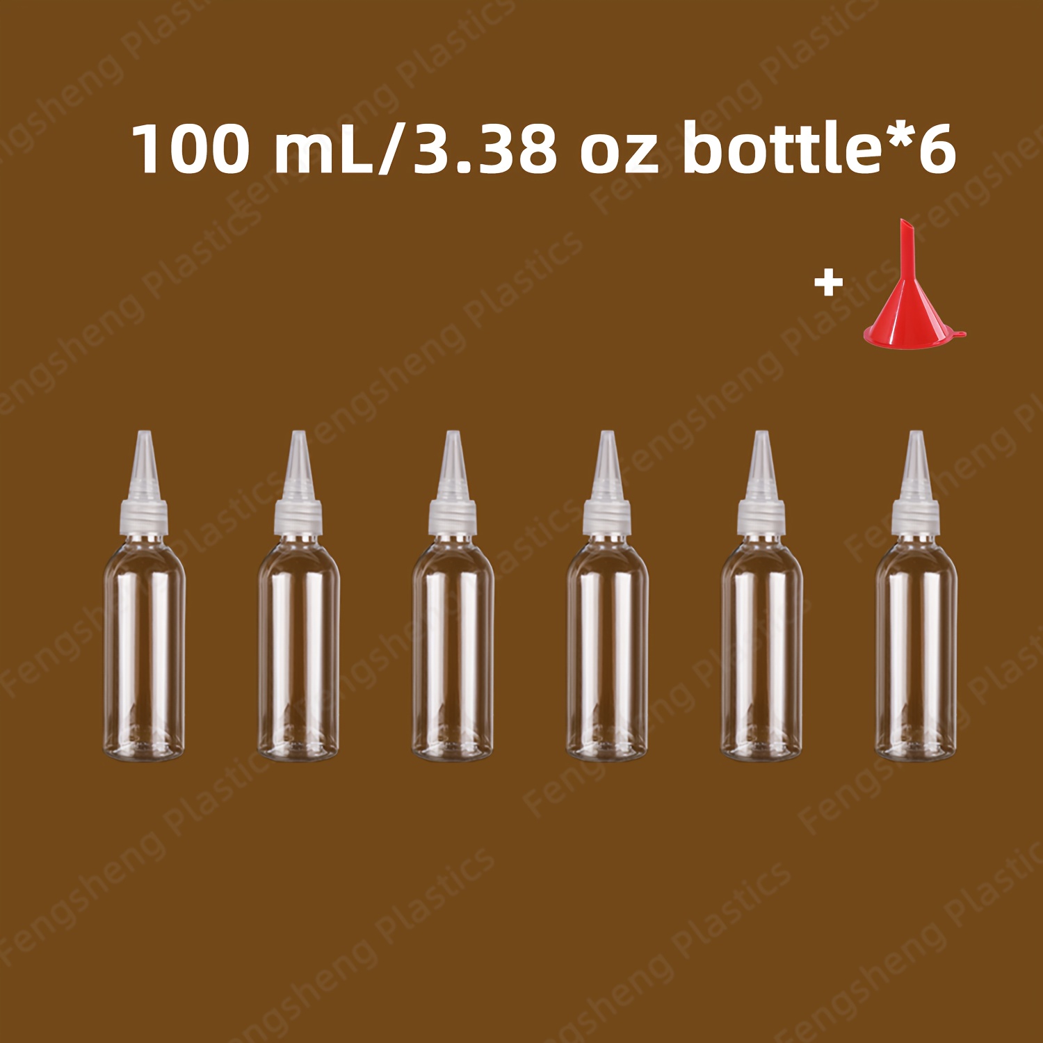 E-shop 6 Stück tragbare Reiseflaschen, nachfüllbare Quetschflaschen, PET-Spender, Pipettierflaschen, geeignet für Shampoo, Lotion, , Duschgel, Öl usw.,