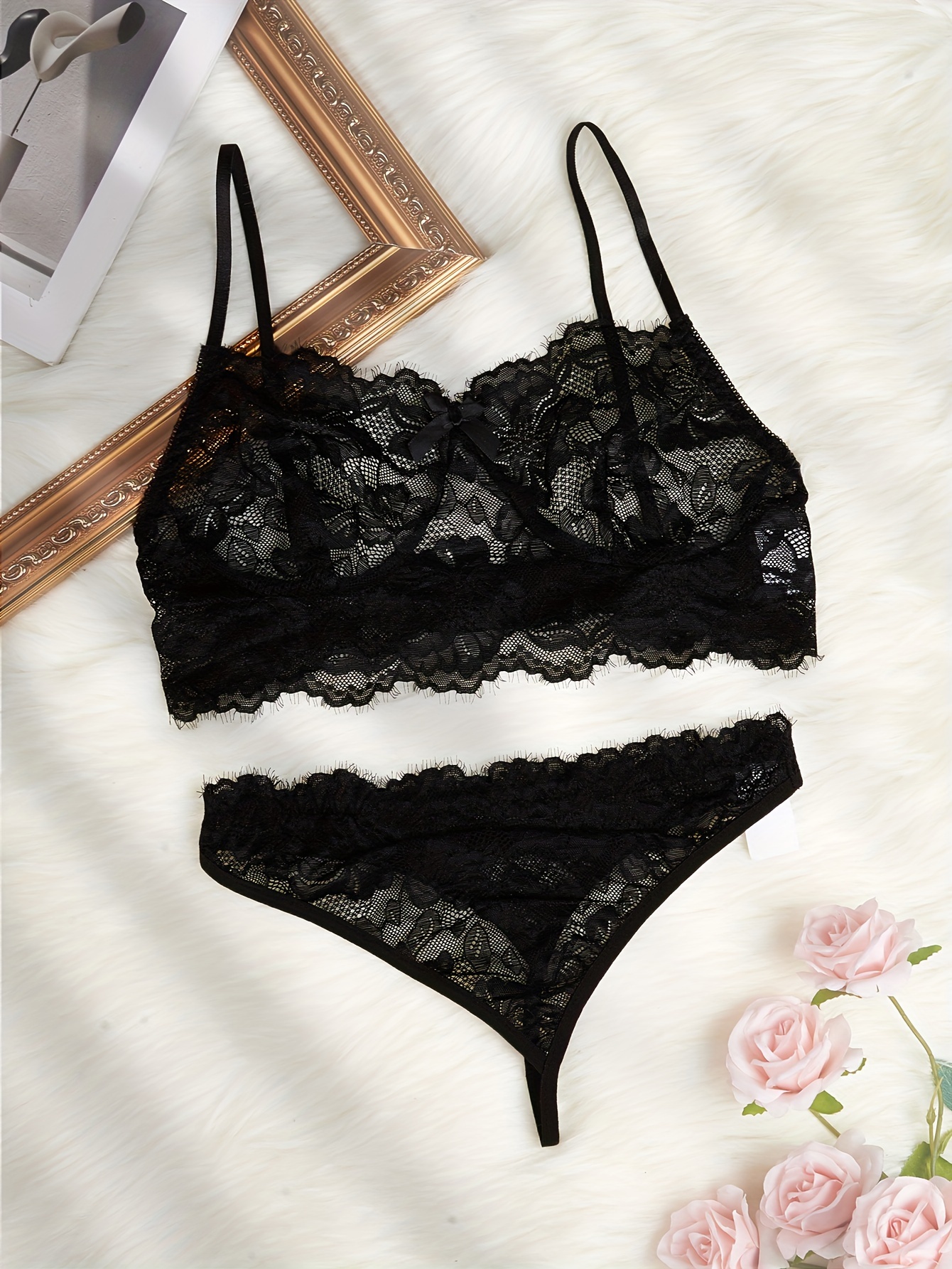 Black Wet Look Lingerie Temu