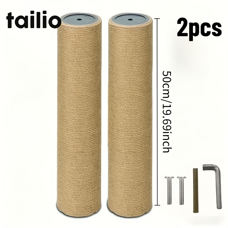 TEMU 2pcs Tailio Cat Climbing Frame With Sisal Scratching Post, Multi-level Kitten Tree Suitable For Cats, Climber With Platforms & Ropes, Assembly