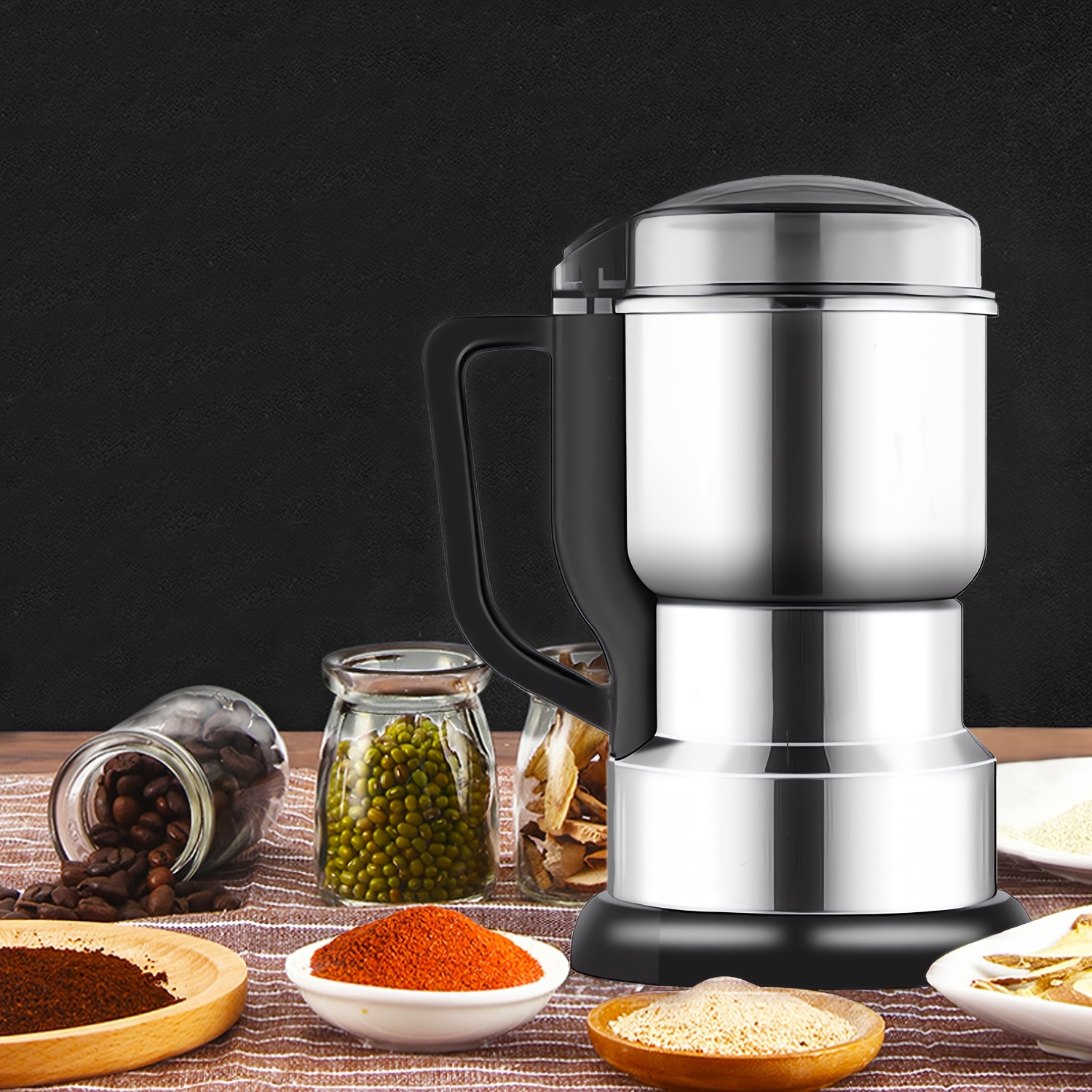 TEMU Grinder, Electric Coffee Grinder, Spice Grain Grinder, Stainless Steel Blade, Small Household Electric Grinder, Coffee Grinder, Suitable For
