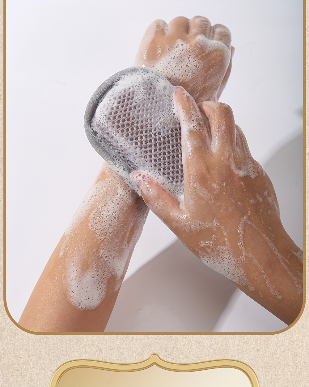 1pc ZSYNHGL Reusable Soap Blaster Net - Dual-Sided Hands-Free Soap Dispenser-Like Maker, Portable Bath/Shower Foam & s, Easy Rinse No Residue, Bath Accessory (No Liquid/Solid Soap Compatibility