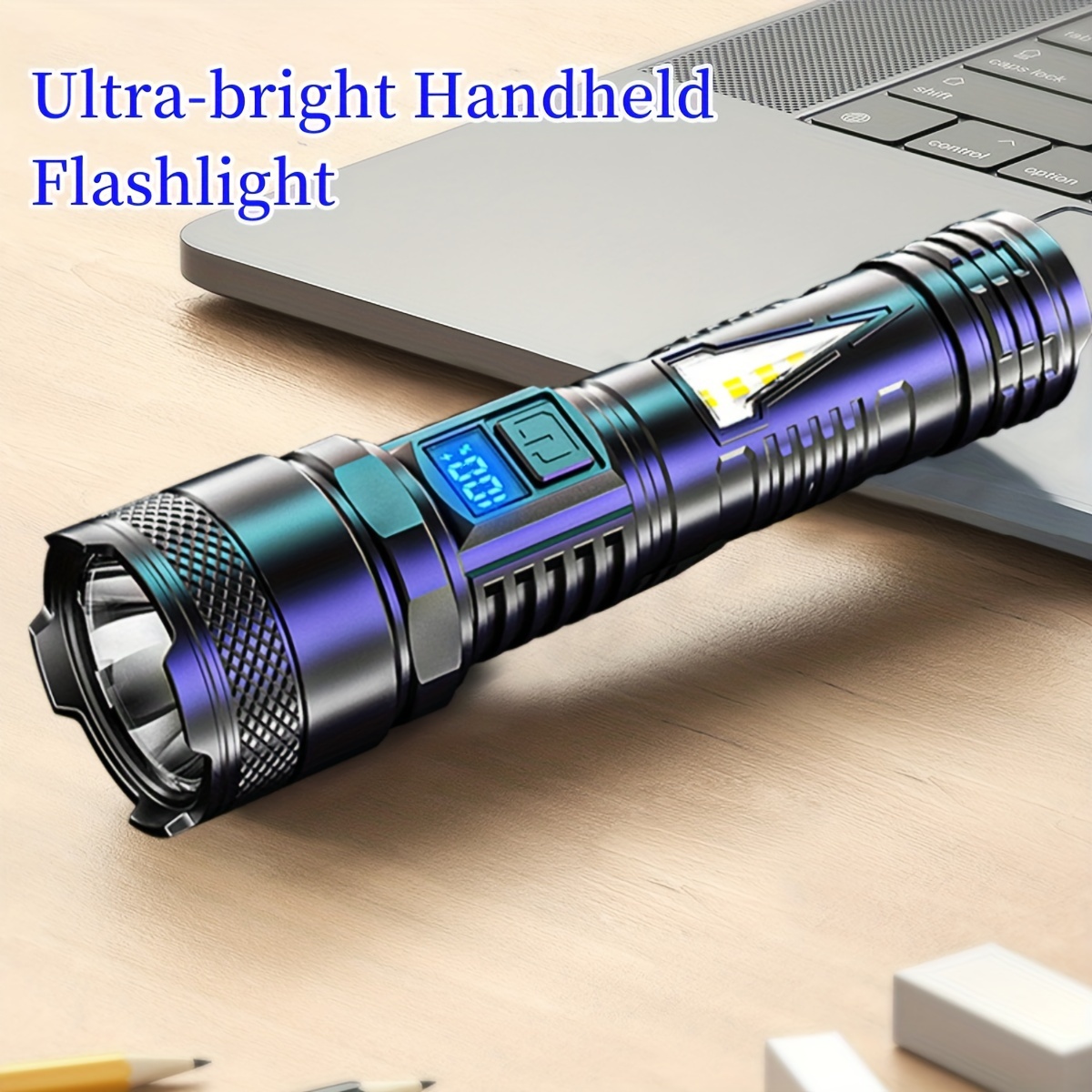 

1pc 4-mode Tactical Led Flashlight, Usb-c Rechargeable 350 , Ipx4 Waterproof Handheld Torch With 18650 Lithium Battery For Outdoor, Camping, Hiking - Compact Emergency Flashlight