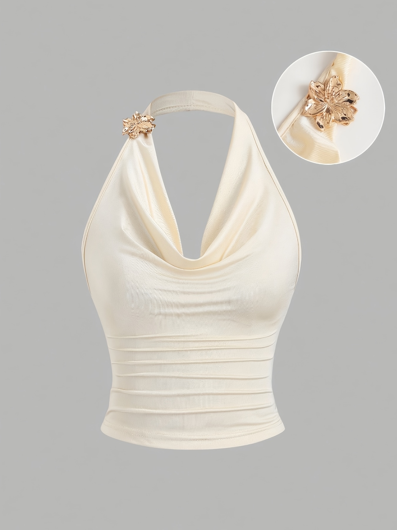     tube top y2  plunge neck halter top
