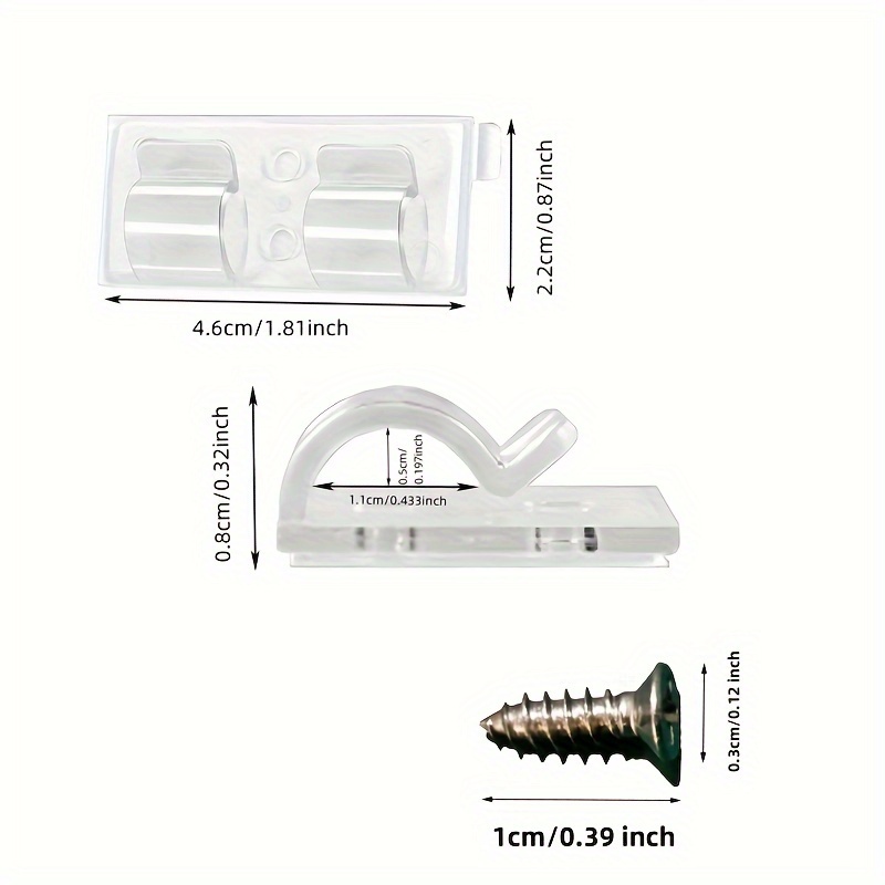 Screws Transparent Self adhesive Cable Clamps Heavy Duty - Temu