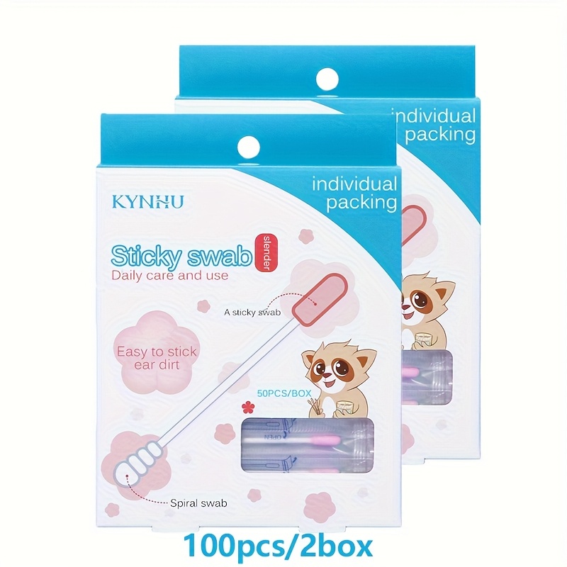 50/100 Pcs Swabs With Ear Sticks For Ear Cleaning