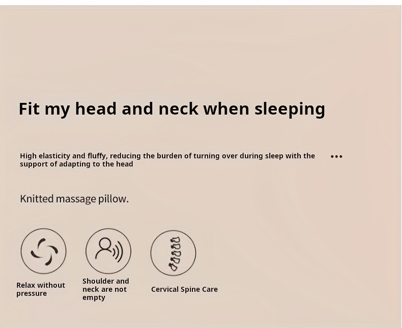 1pc knitted thin pillow with cervical neck protection sleep massage pillow core moisture absorbing breathable household bedding pillow suitable for living room bedroom home decoration details 6