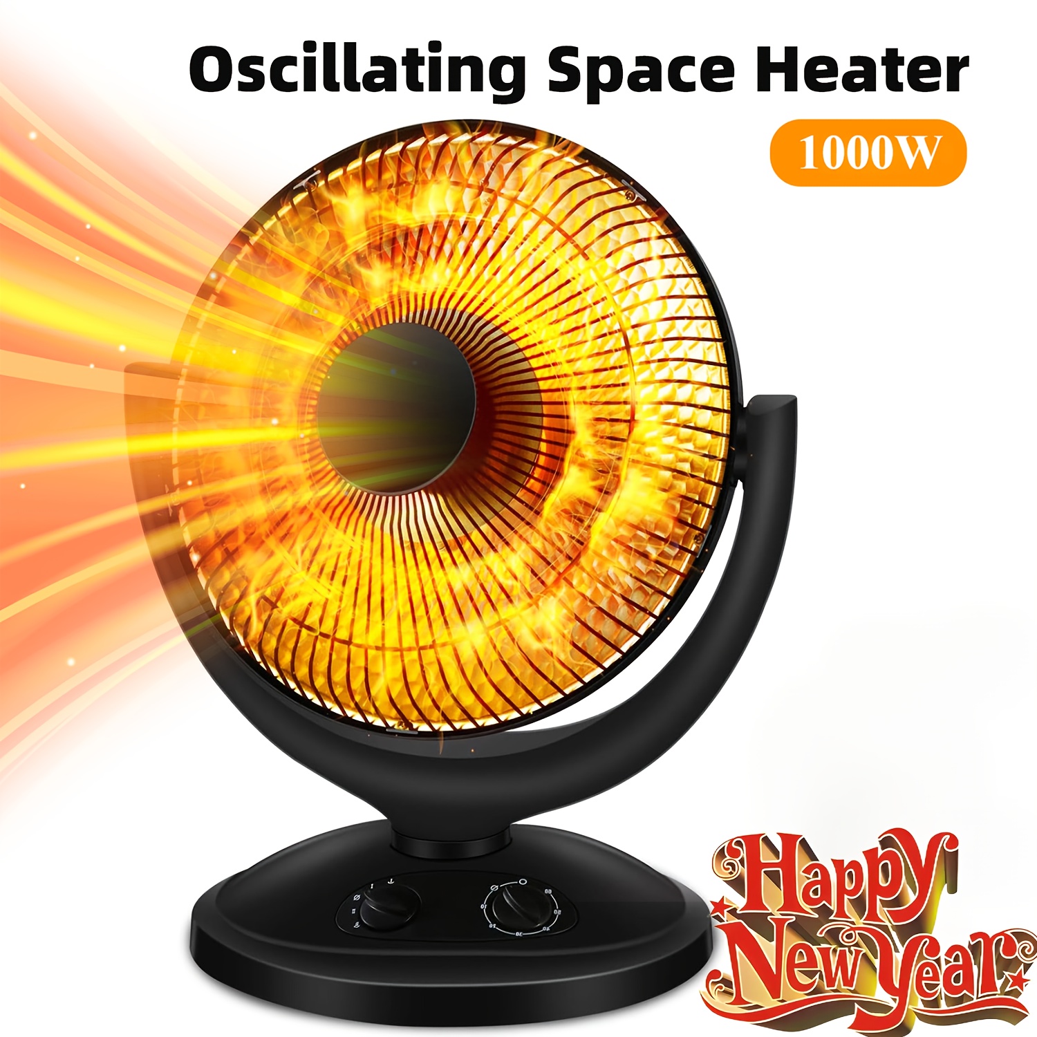 

Overheating Protection Oscillating Space Heater With Thermostat And Timer, Dish Heater With Tip-over And Overheating Protection For Indoor Use