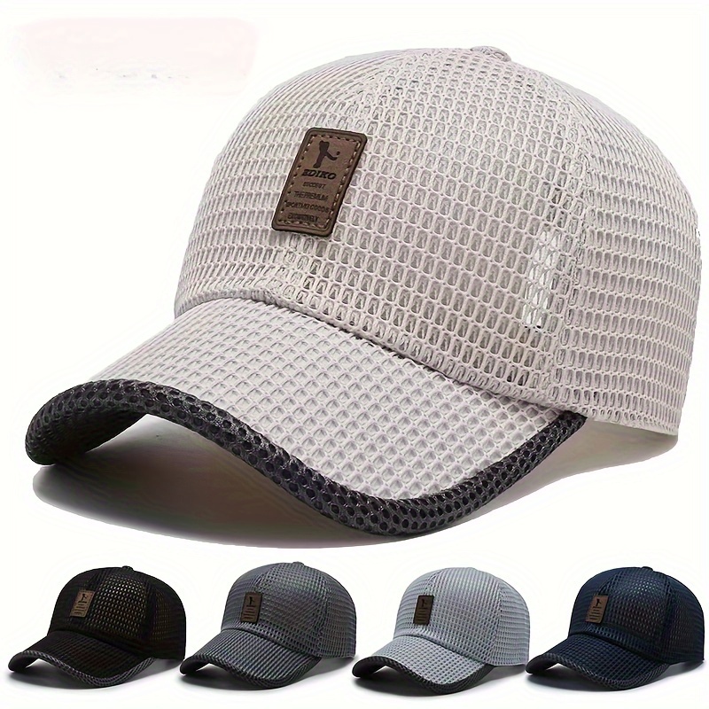 

Ediko Breathable Mesh Baseball Cap, Unisex Summer Trucker Hat, Outdoor Sports Running Cap, Woven Textile Material ≥80%, Hand Wash Only