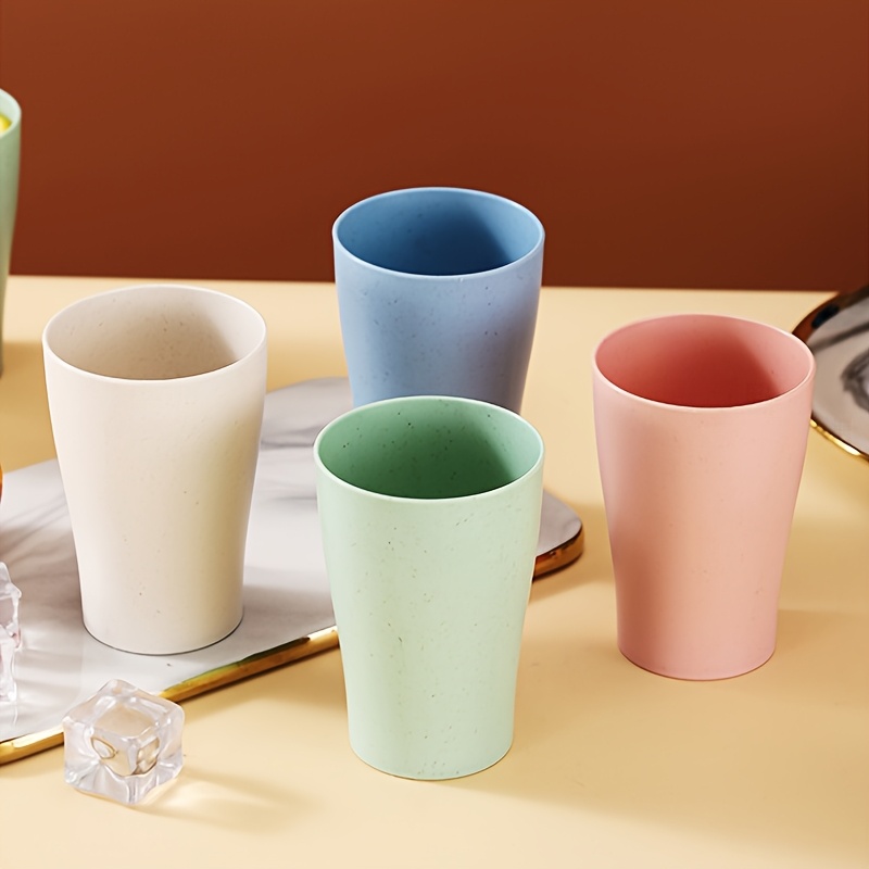 8/16pcs Plastic Durable & High-quality Cups, Reusable Drinking Cups, 10oz 300ml, , Lightweight Tumblers For Drinks, Camping, Office, Party, Birthday, Bbq - Dishwasher Safe, Stackable