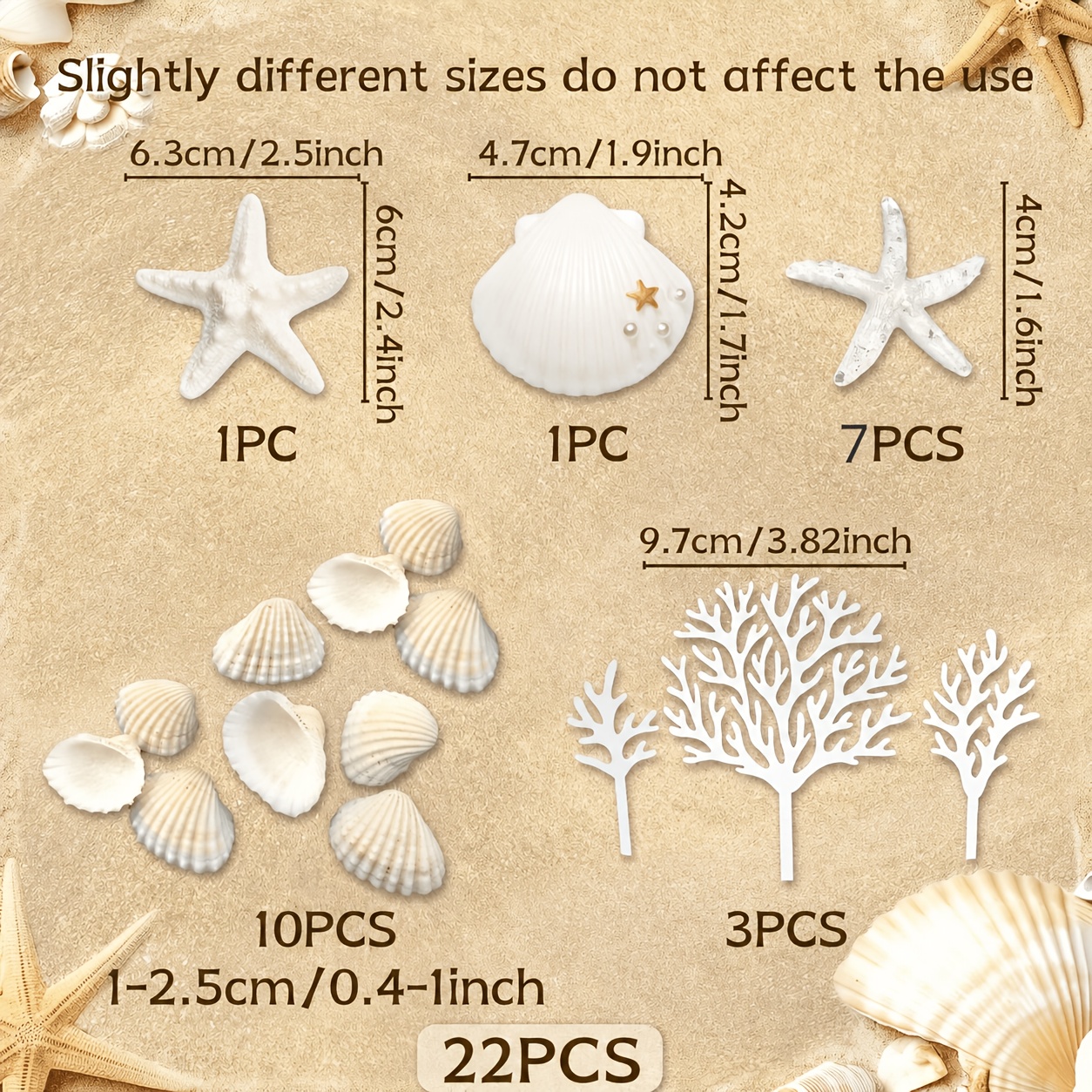TEMU 22pcs Shell-shaped Cake Decorations. Decorations For An Ocean-themed Birthday Cake. Gifts For Ocean-themed Birthday Parties. Suitable For