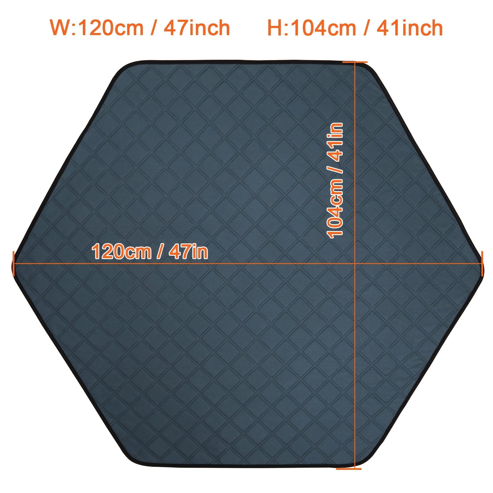 Image of Washable Hexagonal Pet Playpen Mat 41"x47" - Super Absorbent, Non-slip, Reusable Fleece For Dogs, Cats, Rabbits, Guinea Pigs - Indoor Waterproof Training Pad With Quilted Design, Waterproof Pet Mat