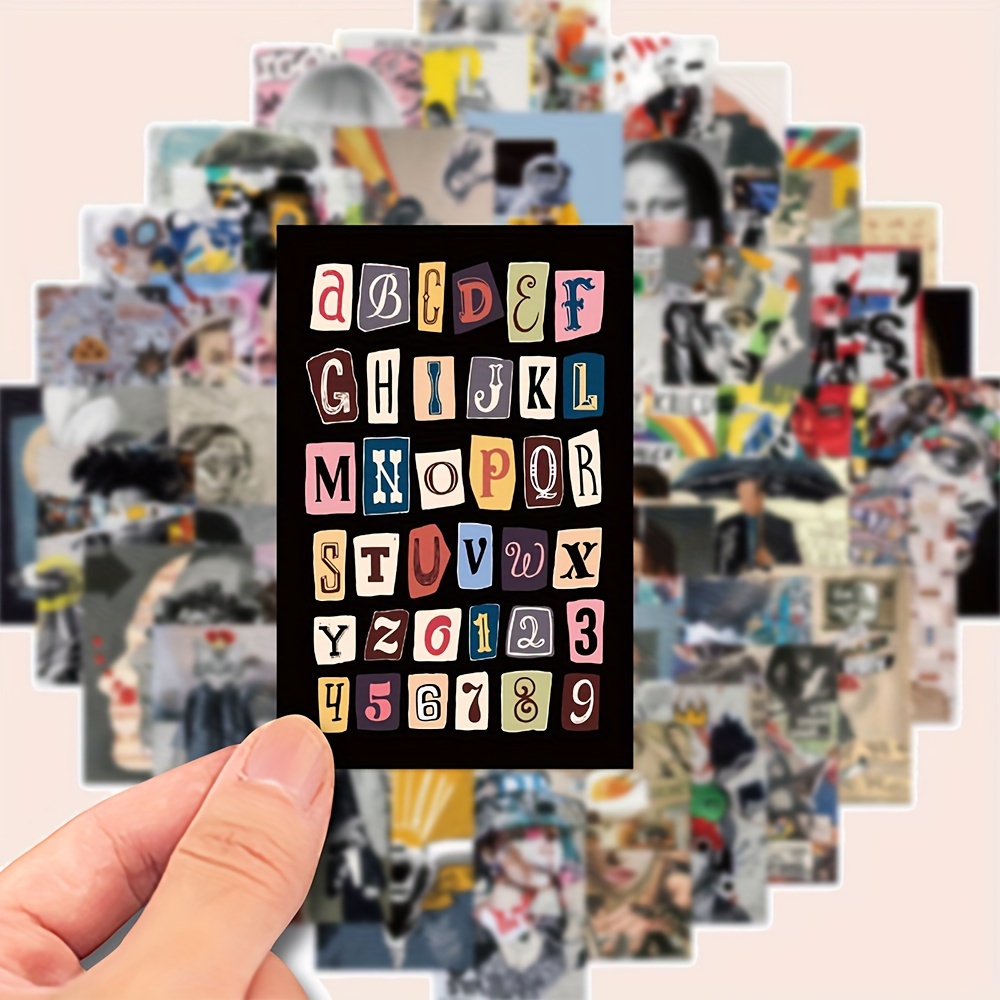 

50pcs Modern Art Waterproof Graffiti Stickers, Can Be Decorated For Computer Mobile Phone Notebook Water Cup Helmet Guitar Luggage