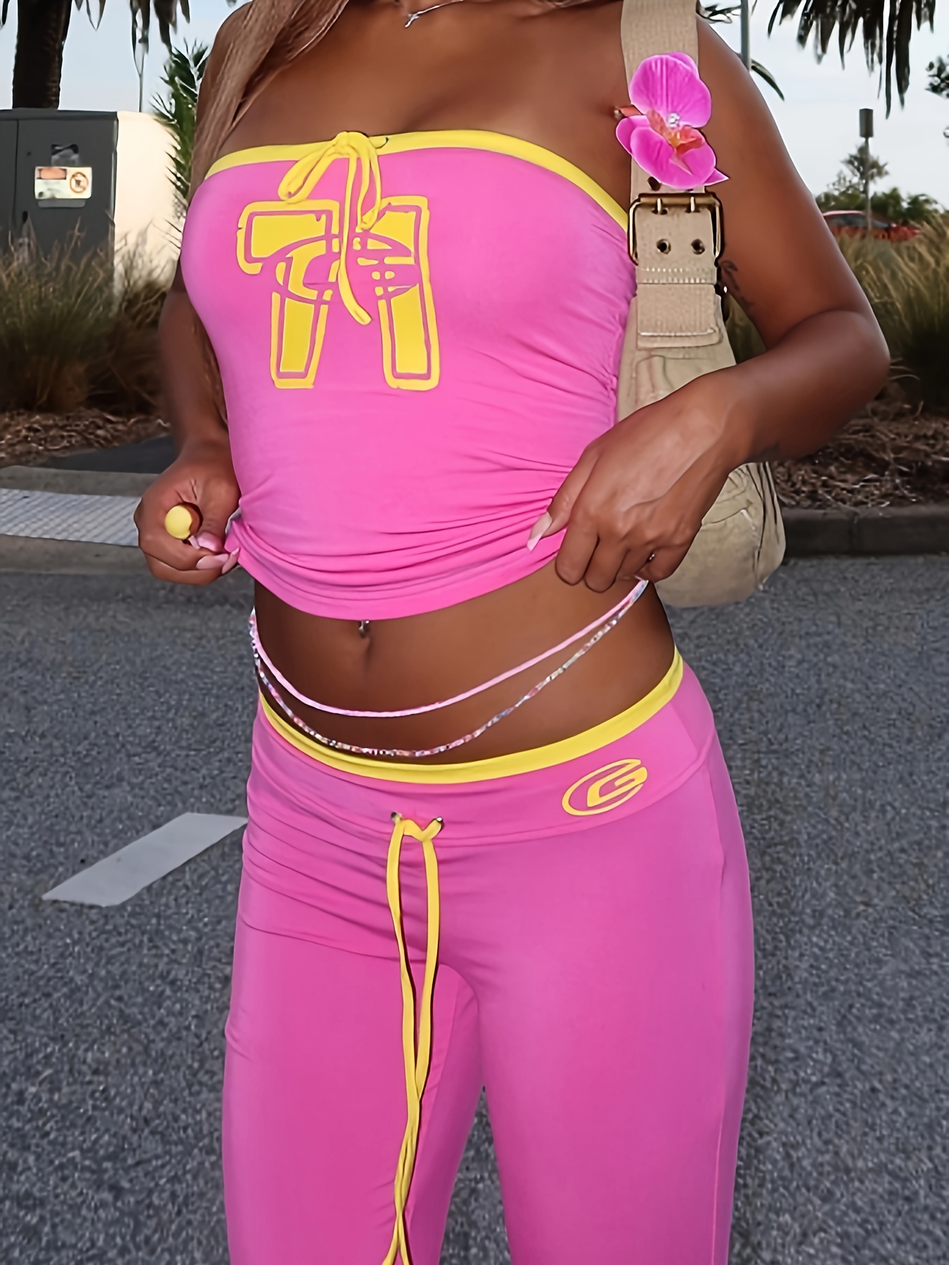 balogun spring summer fit colorblock sexy two piece Temu