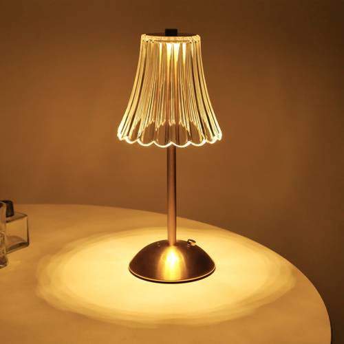 led retro metal table lamp simple bedroom bedside warm atmosphere usb charging night light
