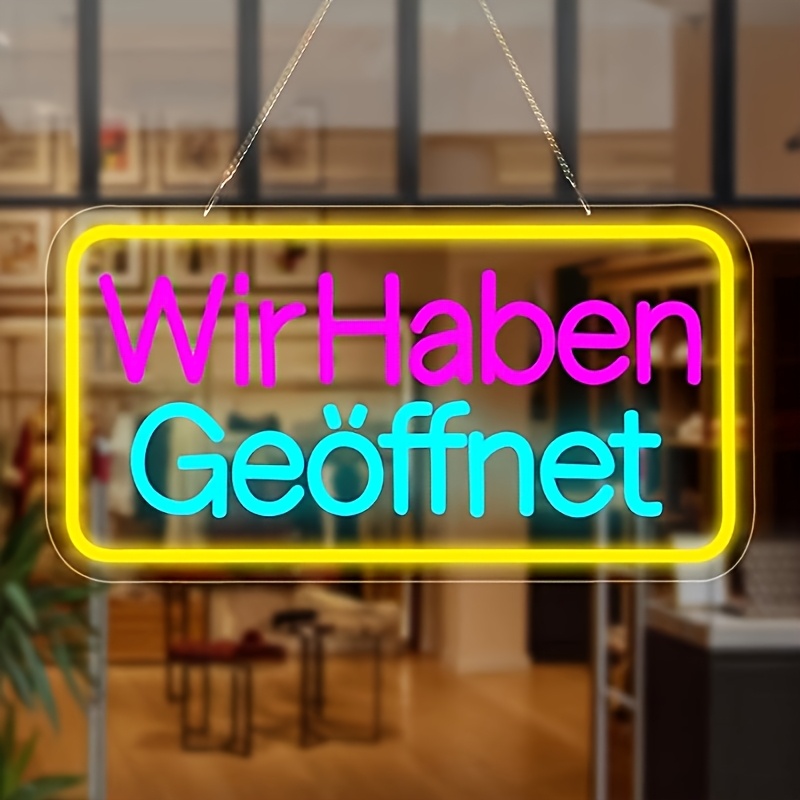 We Have Neon Sign 42 X 22cm Open Led Neon Light Hanging Sign Usb Operated Dimmable Switch For Bar Pub Hotel Cafe Restaurant
