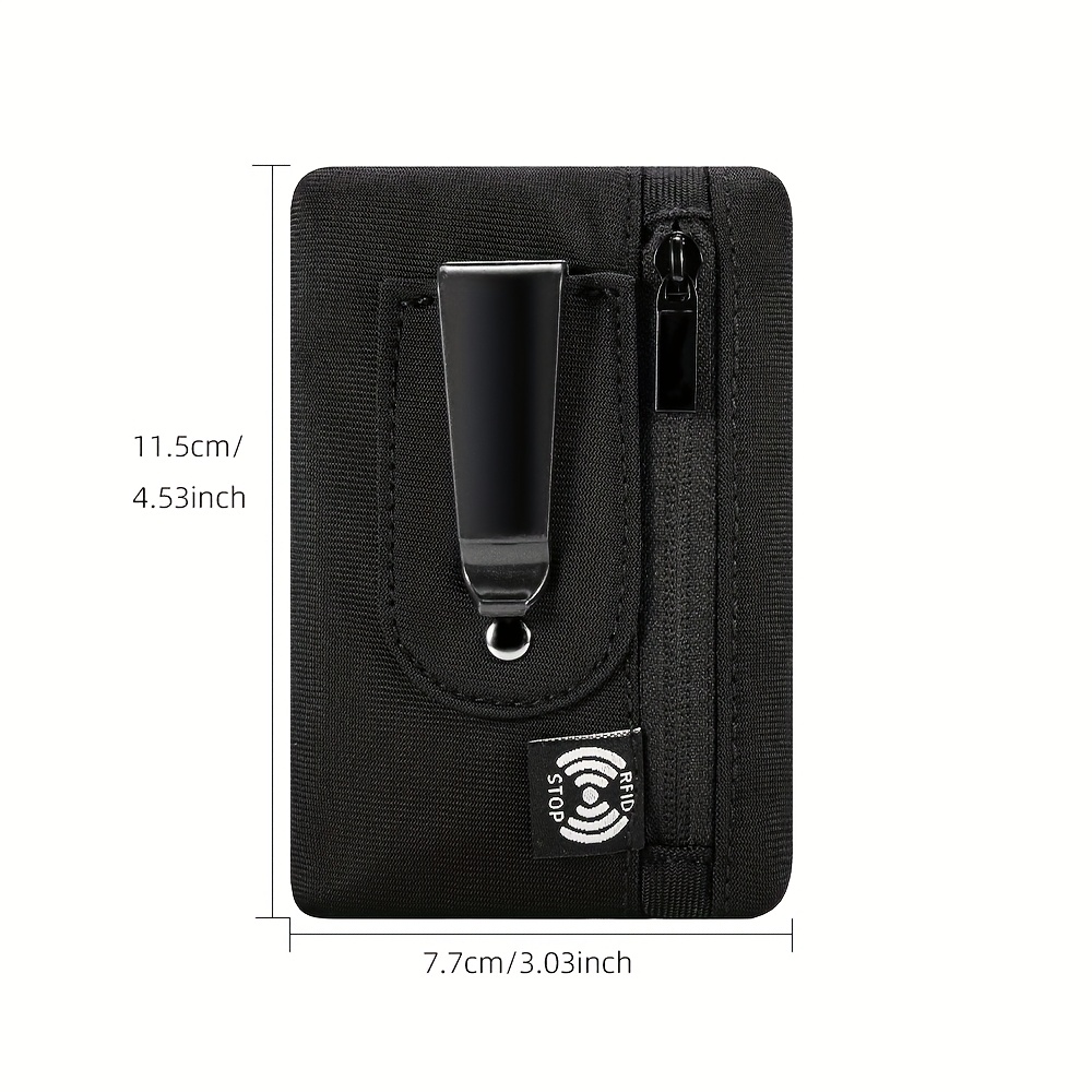 Rfid Hidden Clip Slim Wallet, Rfid Blocking Function Credit Travel Card Holder, Credit Card/id Holder For