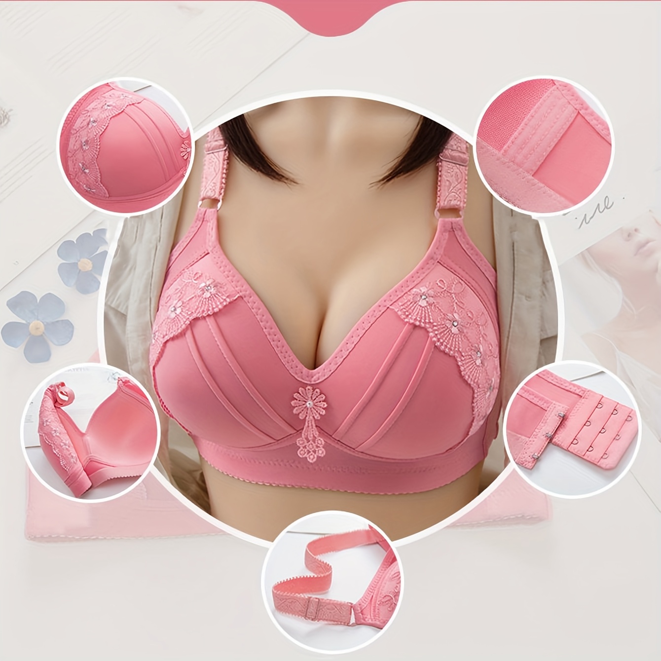 Bloemenprint push-up bh's voor vrouwen